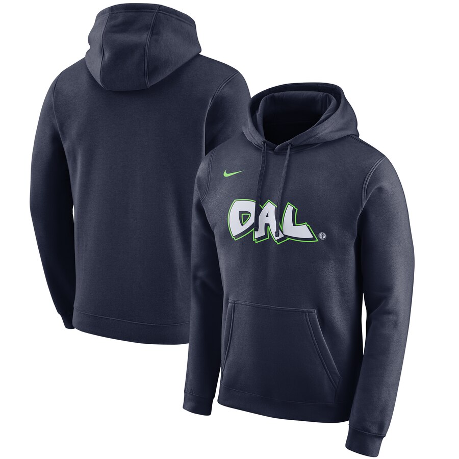 NBA Dallas Mavericks Nike 201920 City Edition Club Pullover Hoodie Navy->miami heat->NBA Jersey